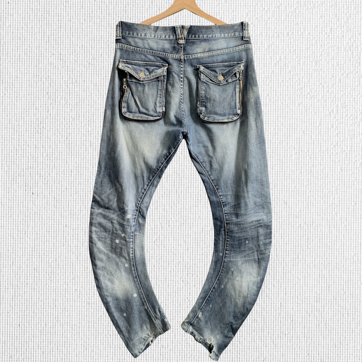 PPFM Vtg PPFM Distressed Denim Jeans Size US 33 - 2 Thumbnail