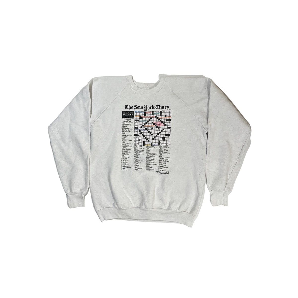 80s NY Times Crossword Puzzle Sweatshirt