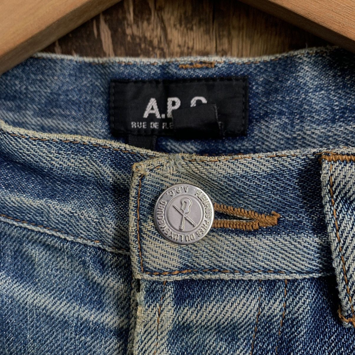 A.P.C. Vtg A.P.C Selvedge Distressed Denim Jeans Size US 27 - 9 Thumbnail