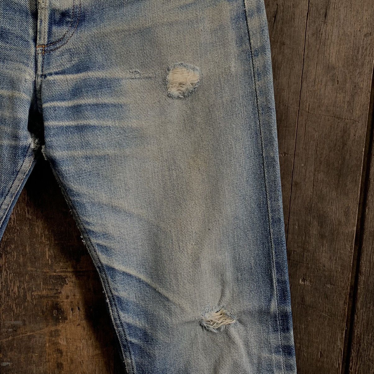 A.P.C. Vtg A.P.C Selvedge Distressed Denim Jeans Size US 27 - 6 Thumbnail