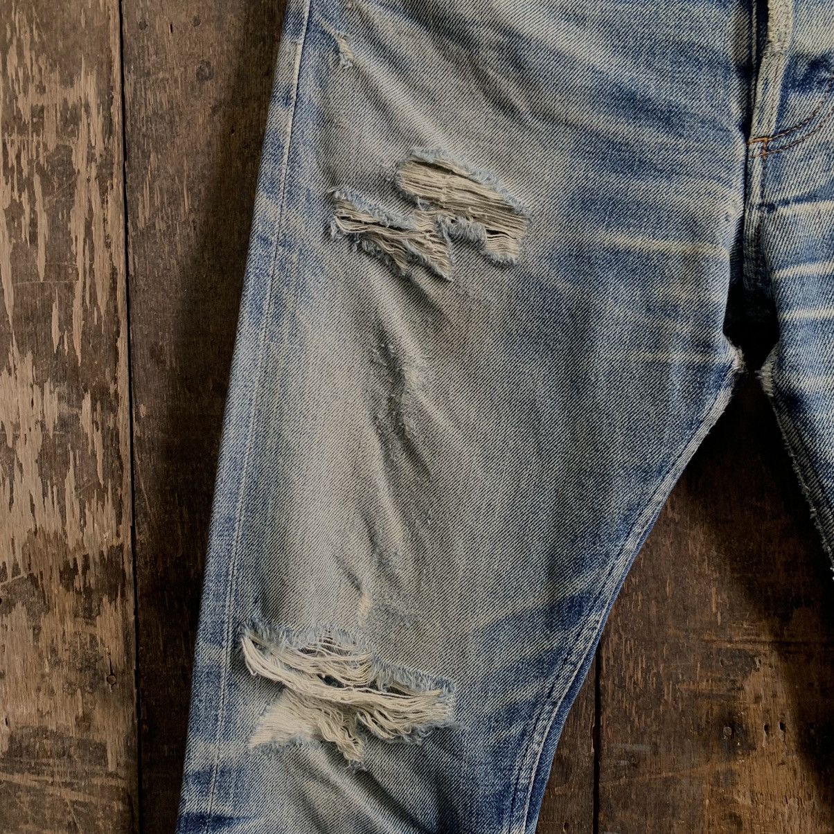 A.P.C. Vtg A.P.C Selvedge Distressed Denim Jeans Size US 27 - 5 Thumbnail