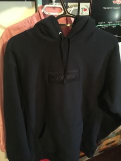 Supreme tonal black box logo outlet hoodie