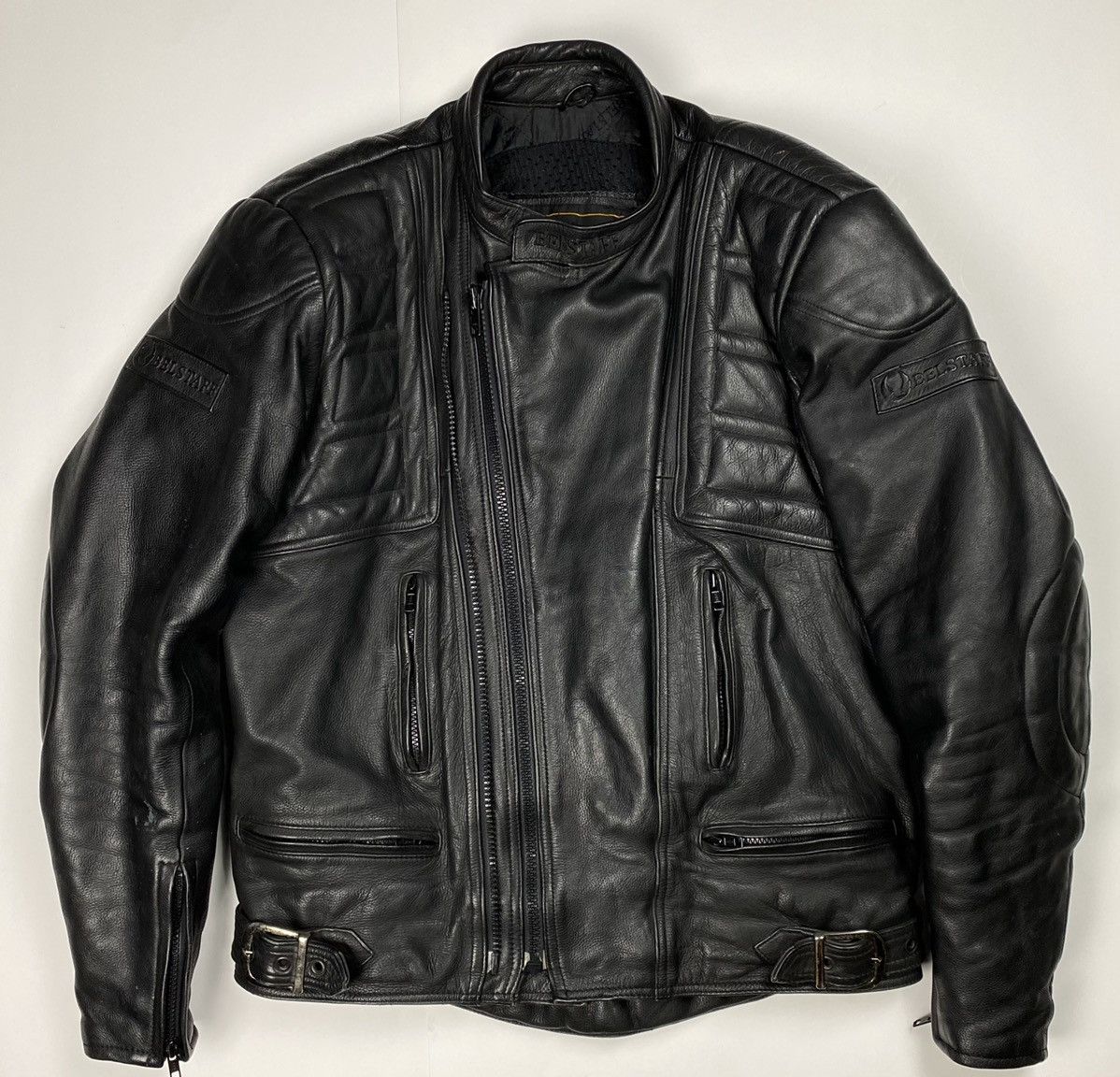 Vintage Belstaff Leather Motorcycle Biker Jacket