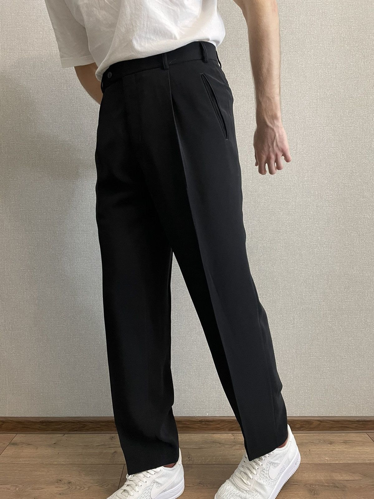 Haupt Hauptfutter lining-voering double Black Trousers size 32x34 Size US 32 / EU 48 - 7 Thumbnail