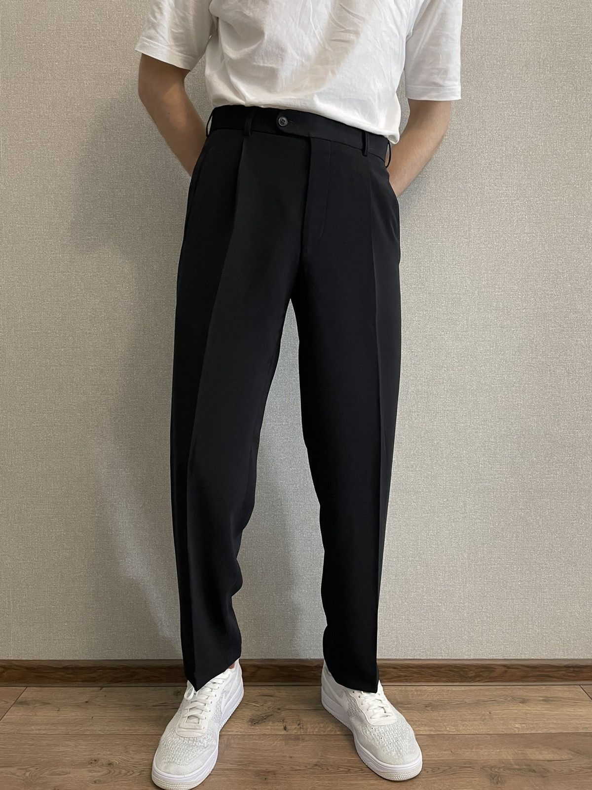 Haupt Hauptfutter lining-voering double Black Trousers size 32x34 Size US 32 / EU 48 - 3 Thumbnail