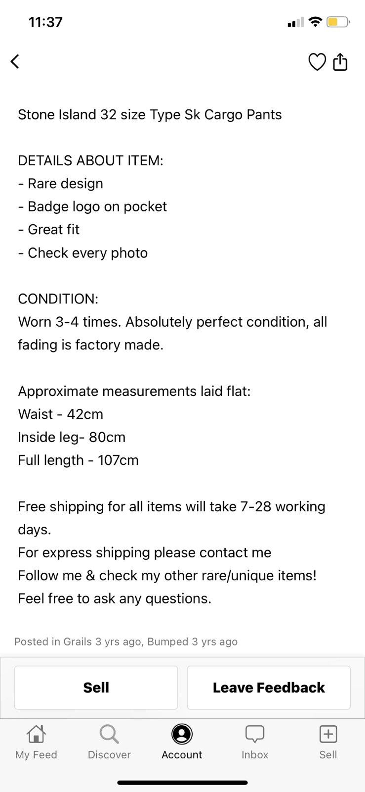 Stone Island Stone Island Type SK cargo zip pants size 32 slim Size US 32 / EU 48 - 15 Thumbnail