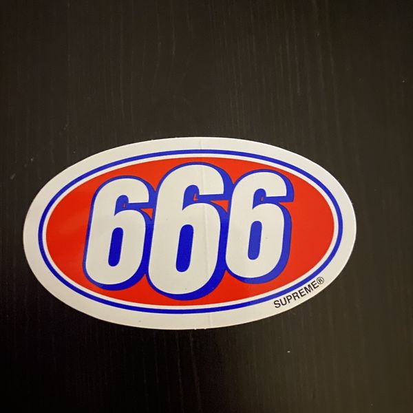 Supreme 666 outlet sticker