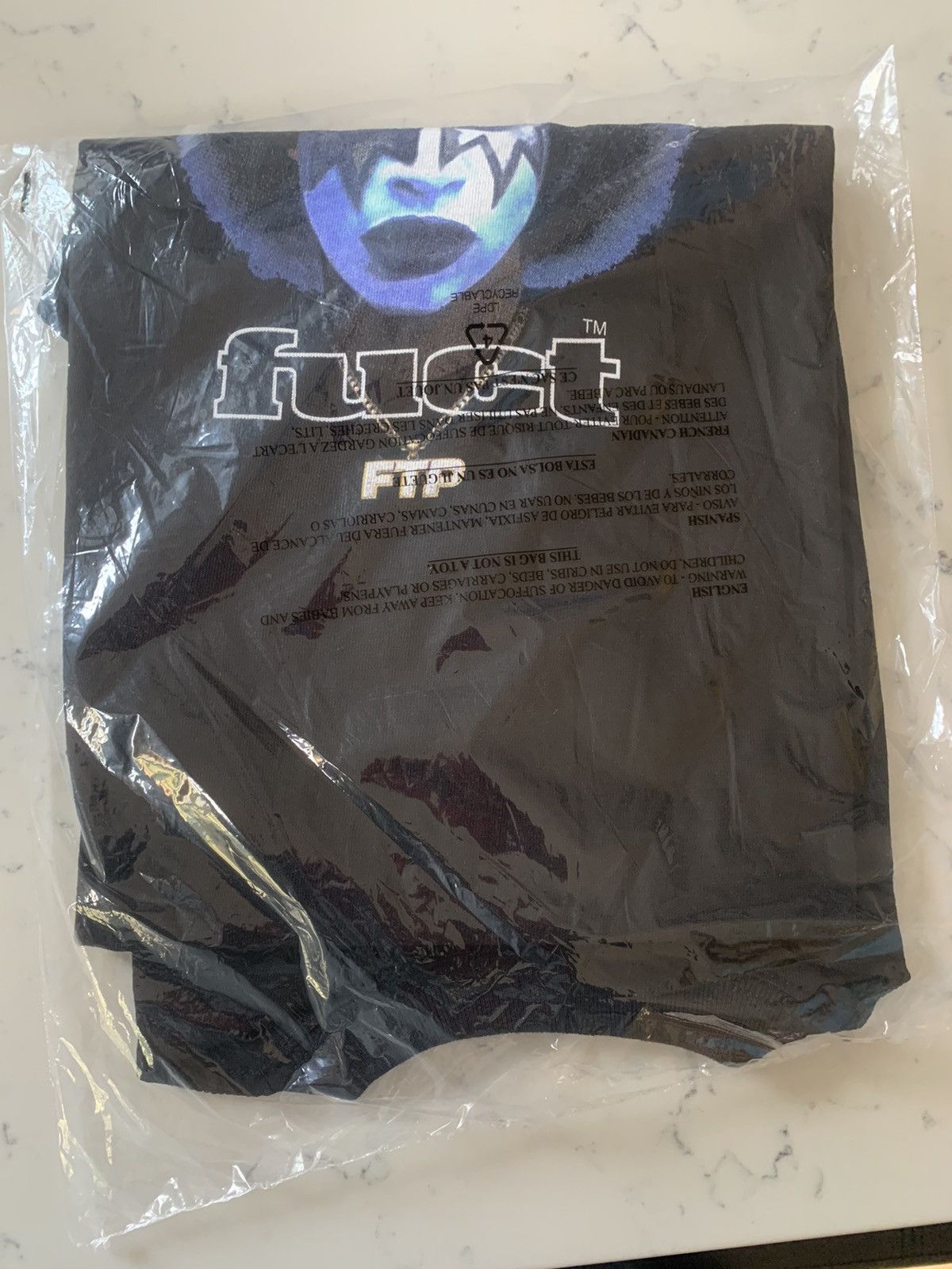 image of Fuck The Population Ftp + Fuct Black Ace Tee, Men's (Size Large)