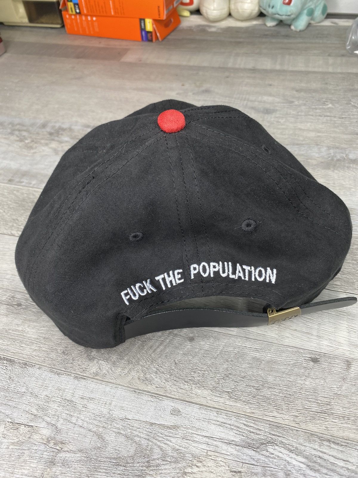 Fuck The Population FTP RED AND BLACK FLATBRIM STRAPBACK VTG DEADSTOCK Size ONE SIZE - 3 Thumbnail