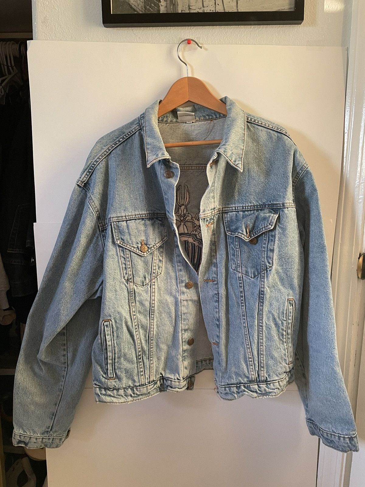 Vintage Vintage Looney Tunes denim jacket Size US XL / EU 56 / 4 - 4 Thumbnail