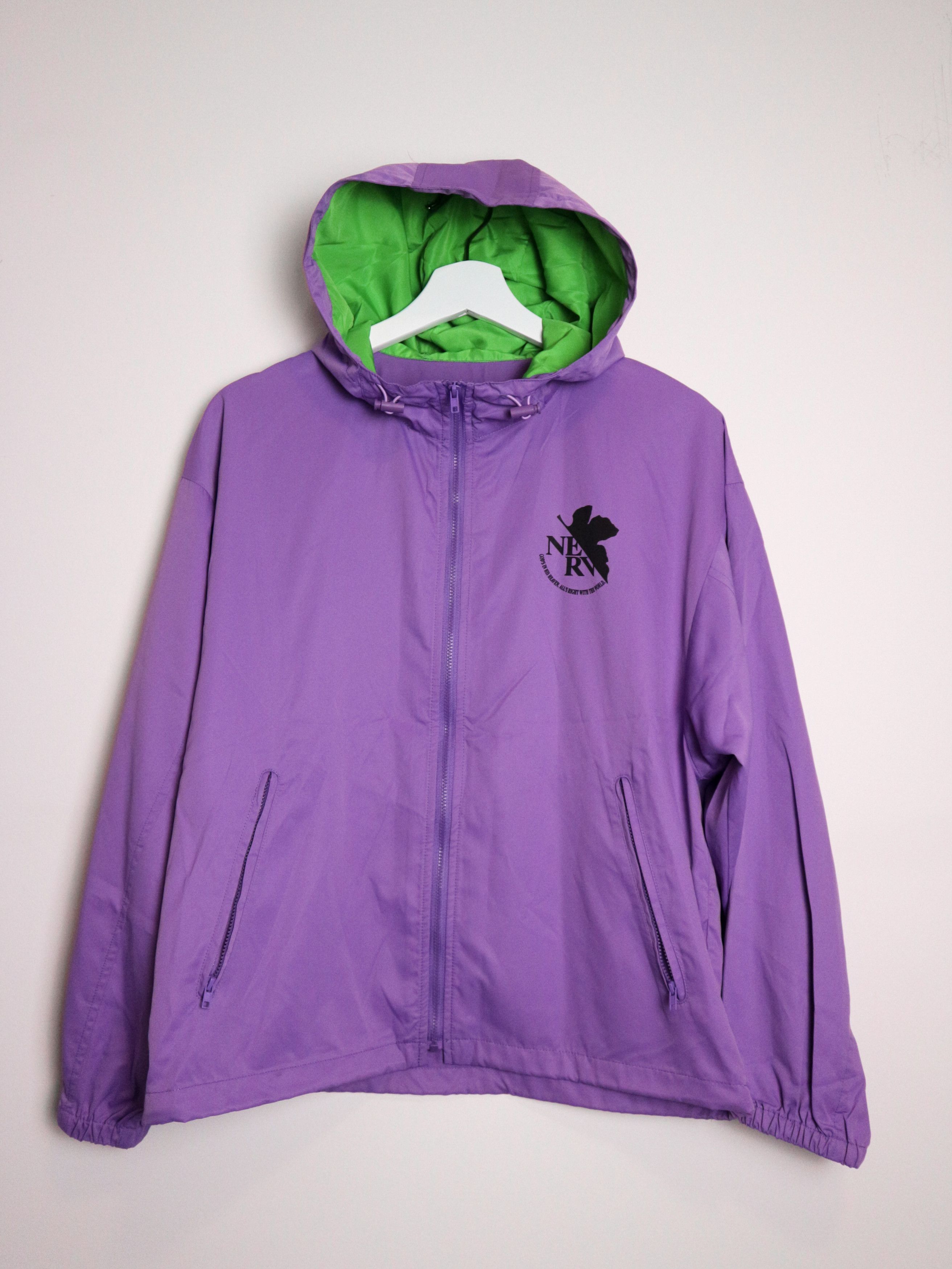 Anime × Cartoon Network × Japanese Brand GU Evangelion NERV Rain Jacket Size US M / EU 48-50 / 2 - 4 Thumbnail