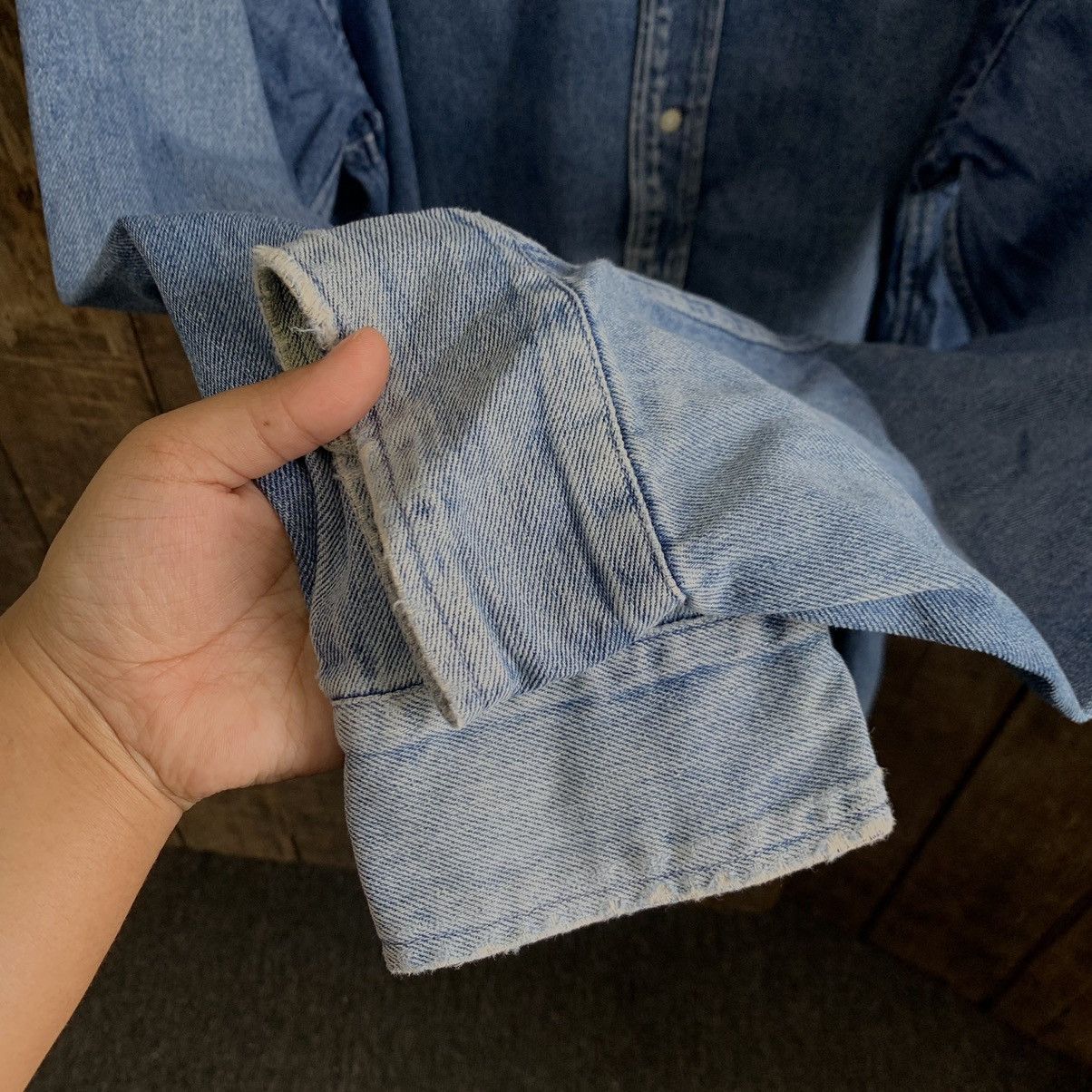Polo Ralph Lauren × Vintage Vtg Polo Country Ralph Lauren Button Up Denim Shirt Size US L / EU 52-54 / 3 - 5 Thumbnail