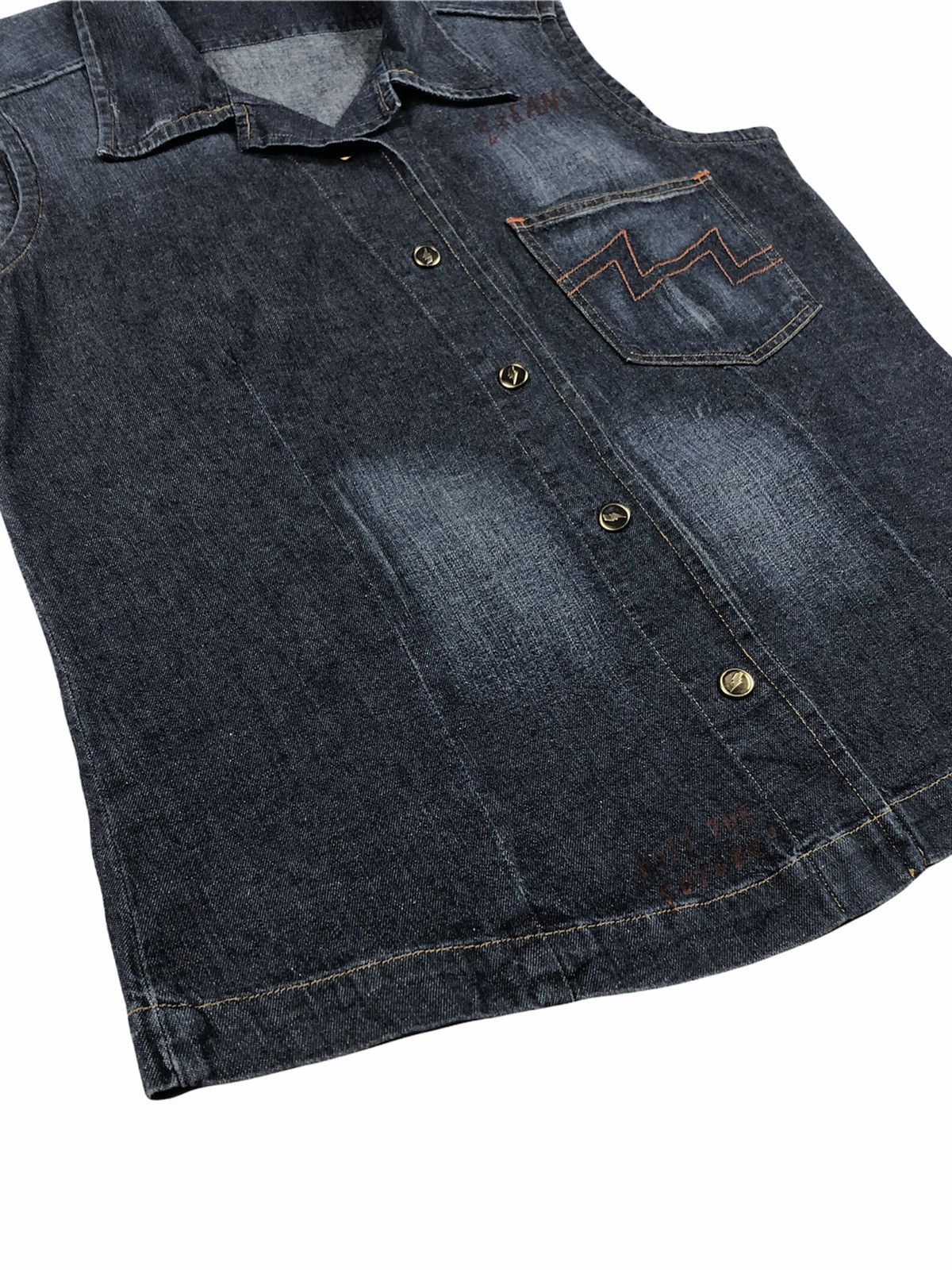 Walter Van Beirendonck W&LT Prototype 2008 Sleeveless Denim Jacket Size US S / EU 44-46 / 1 - 4 Thumbnail