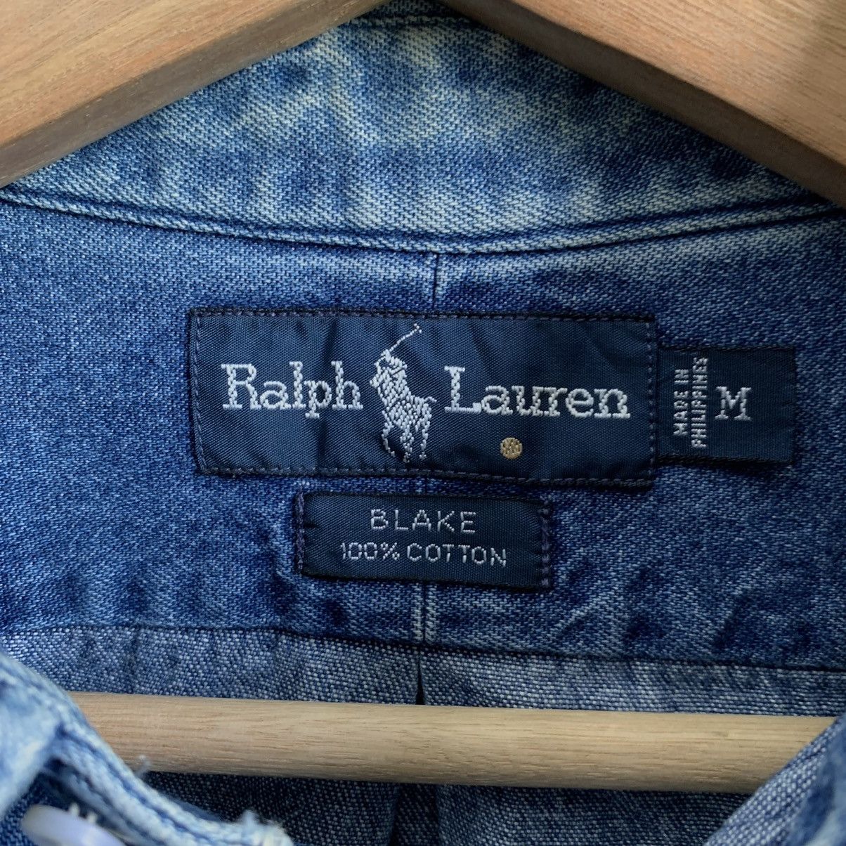 Polo Ralph Lauren × Ralph Lauren × Vintage Vtg Polo Ralph Lauren Button Up Denim Shirt Size US M / EU 48-50 / 2 - 3 Thumbnail