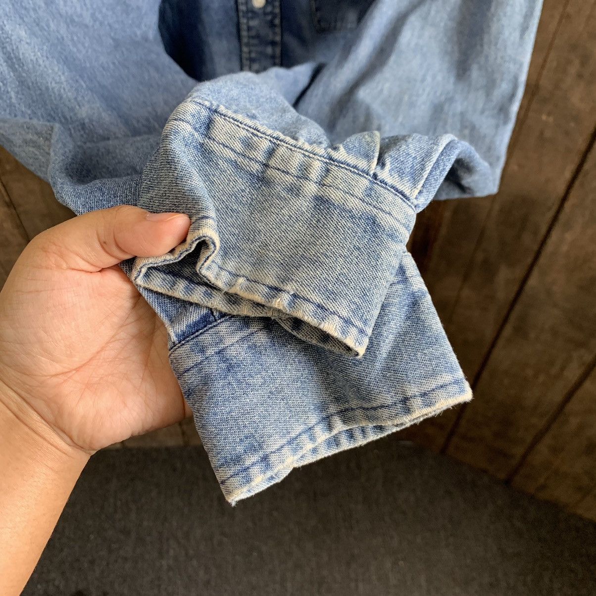 Polo Ralph Lauren × Ralph Lauren × Vintage Vtg Polo Ralph Lauren Button Up Denim Shirt Size US M / EU 48-50 / 2 - 5 Thumbnail
