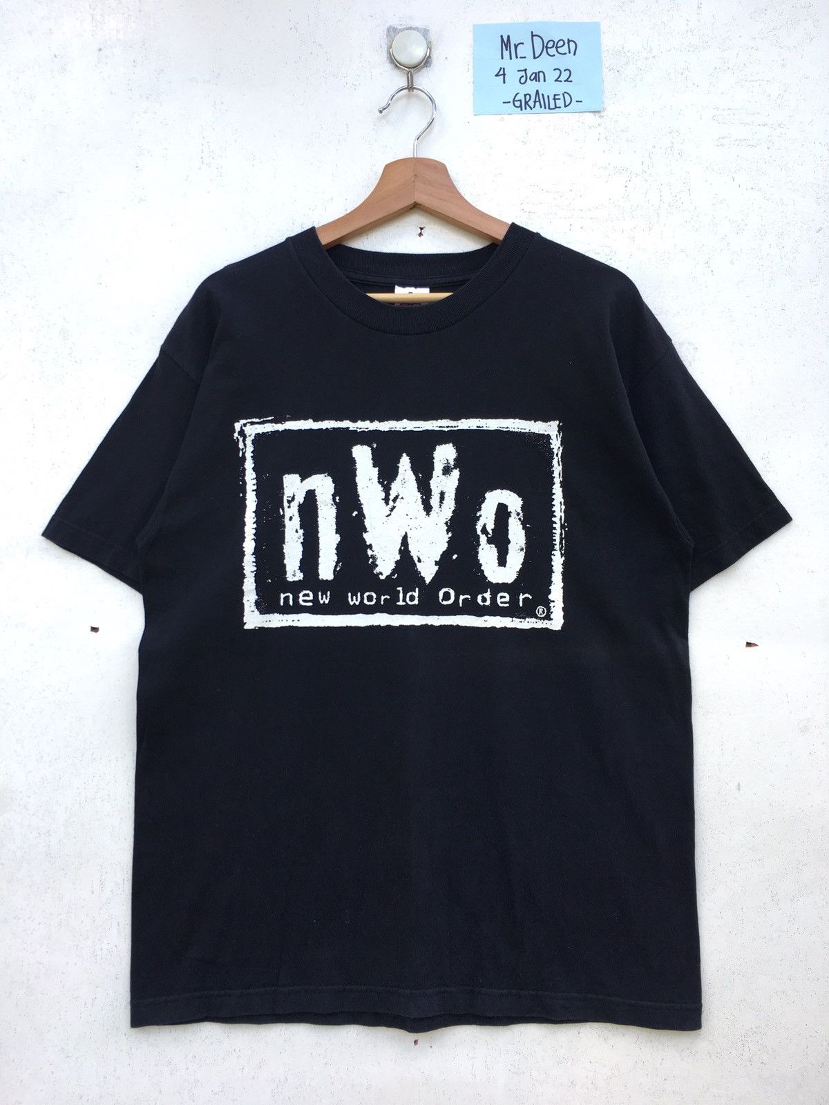 image of Vintage New World Order Nwo Wwe Large Size Tshirt in Black, Men's