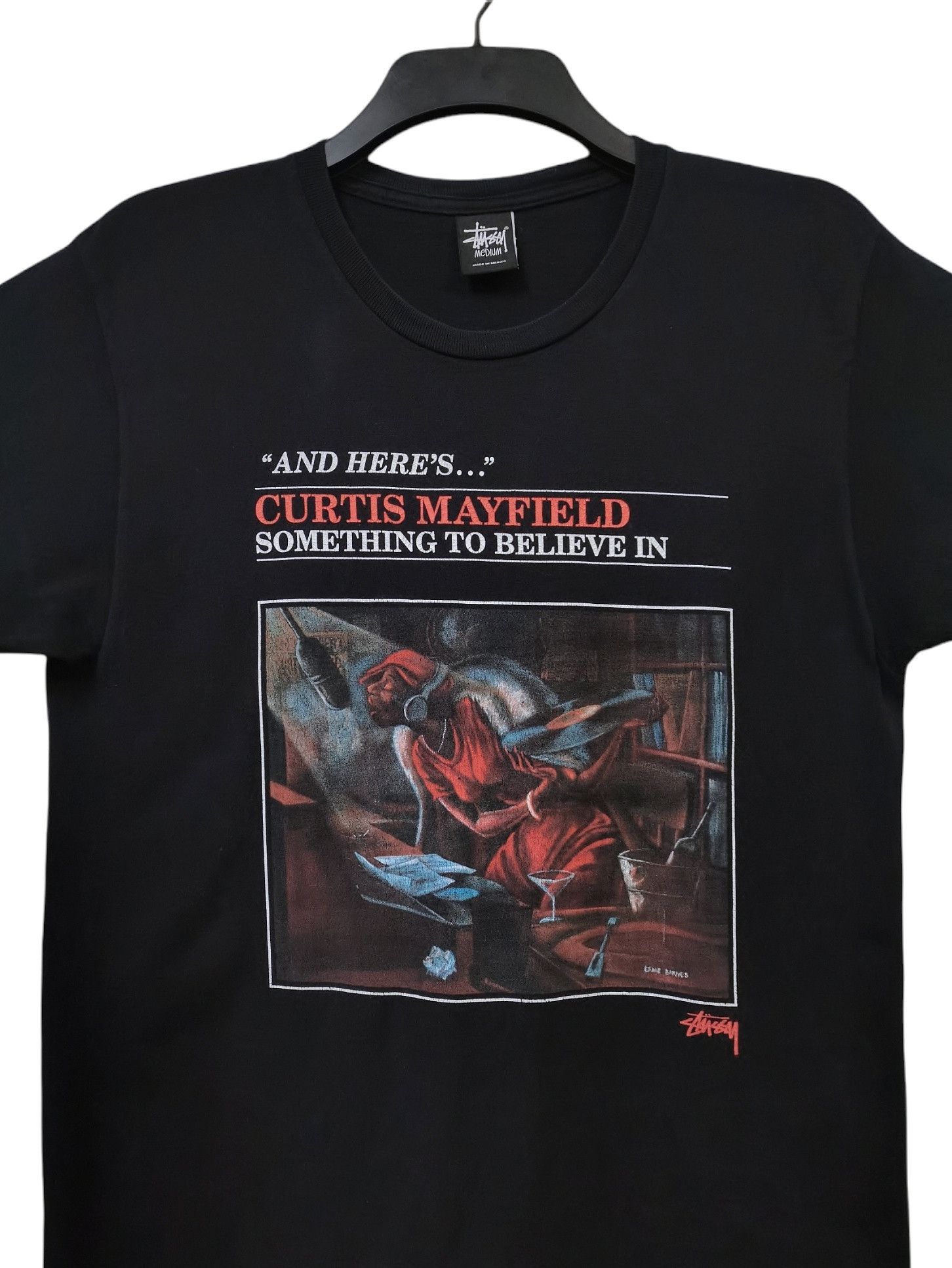 Stussy 🔥Stussy Curtis Mayfiel Album 🎼🎶T-shirt Rare Design Size US M / EU 48-50 / 2 - 3 Thumbnail