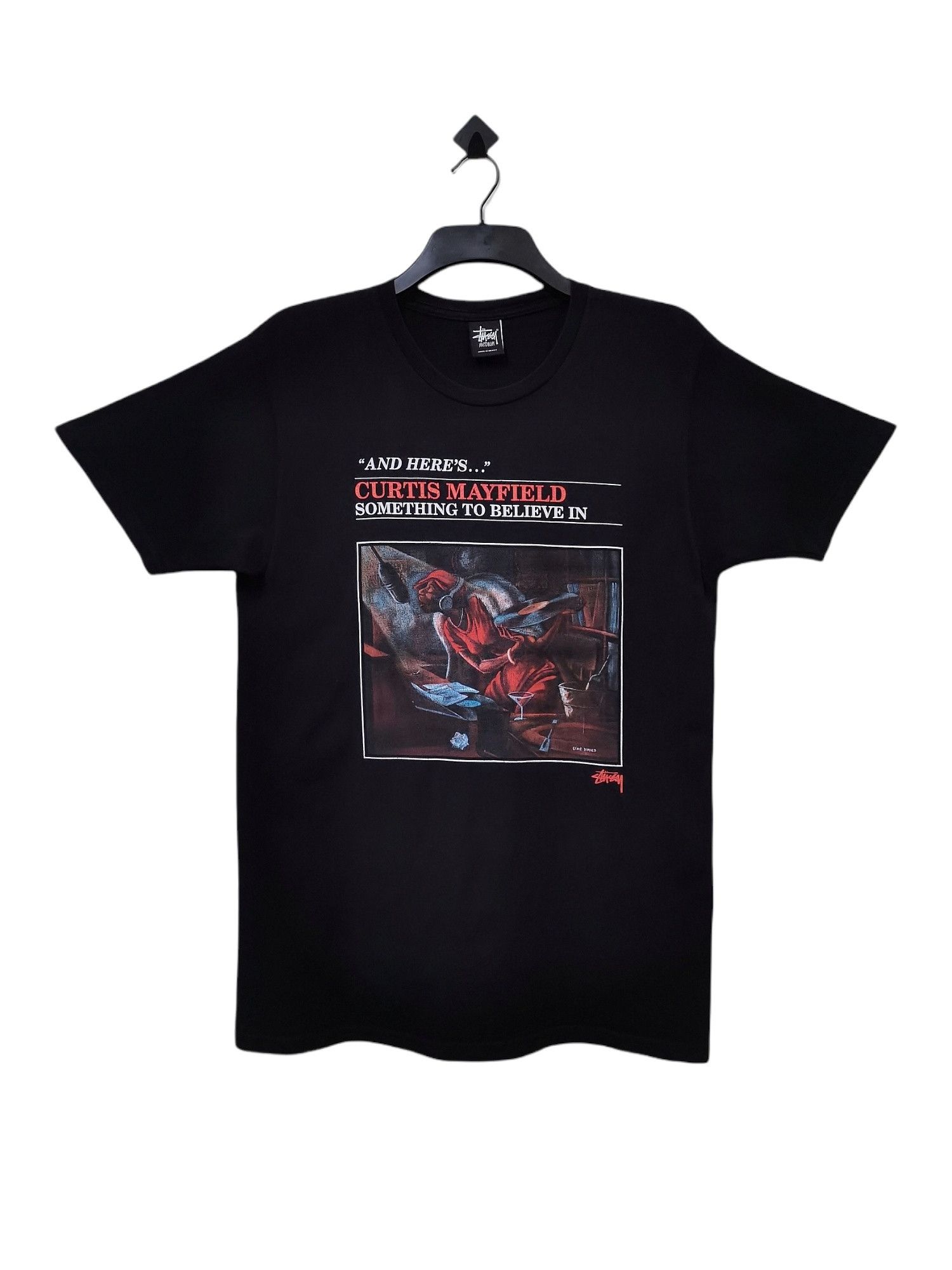 Stussy 🔥Stussy Curtis Mayfiel Album 🎼🎶T-shirt Rare Design Size US M / EU 48-50 / 2 - 2 Thumbnail
