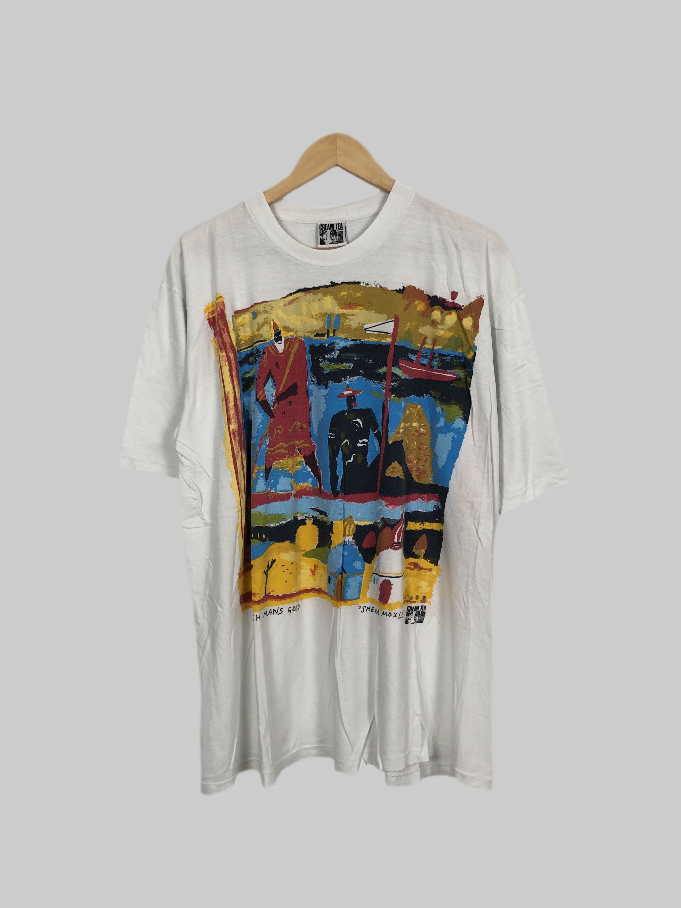 Vintage Vintage 1991 Cream Tea London Sheila Moxley Rich Mans Gold Size US XL / EU 56 / 4 - 1 Thumbnail