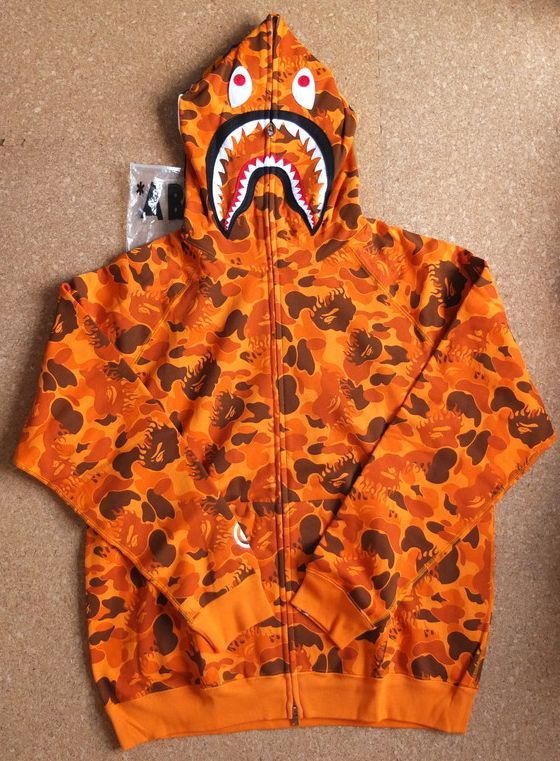 Bape shark hoodie orange online