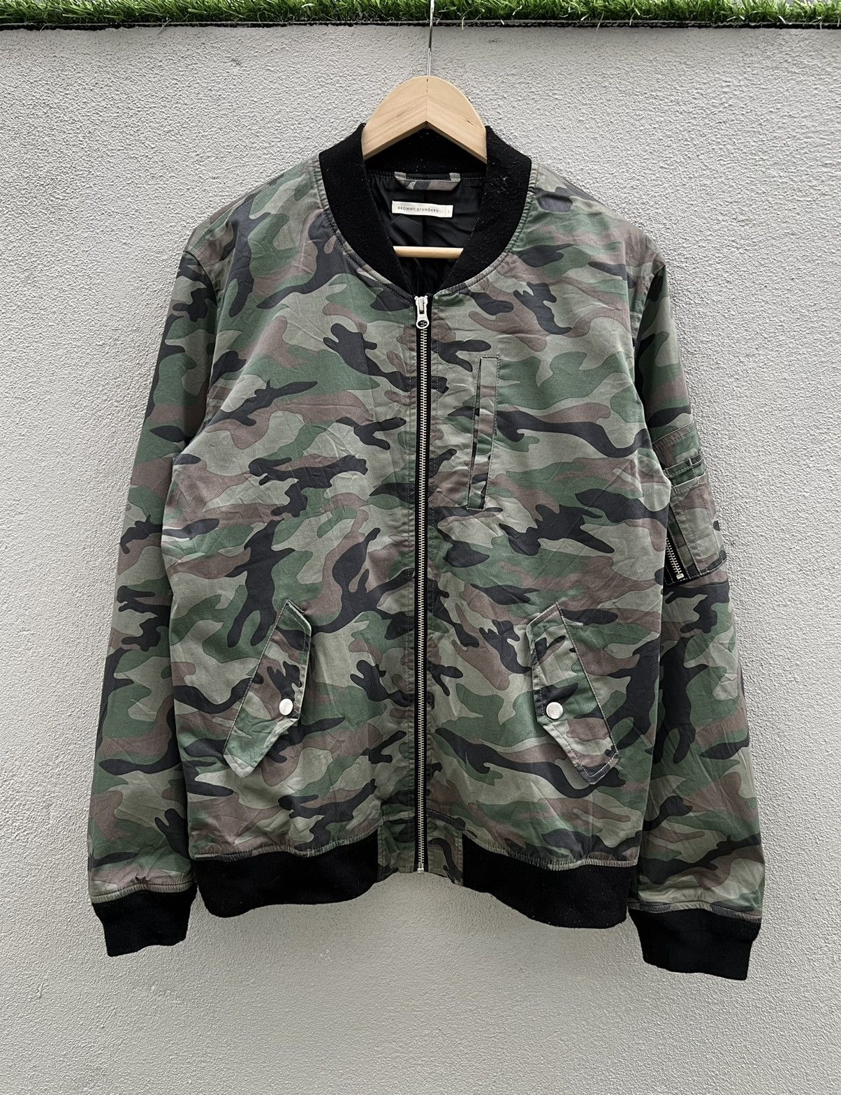 Japanese Brand Browny Standard Camo Bomber Jacket Size US L / EU 52-54 / 3 - 1 Thumbnail