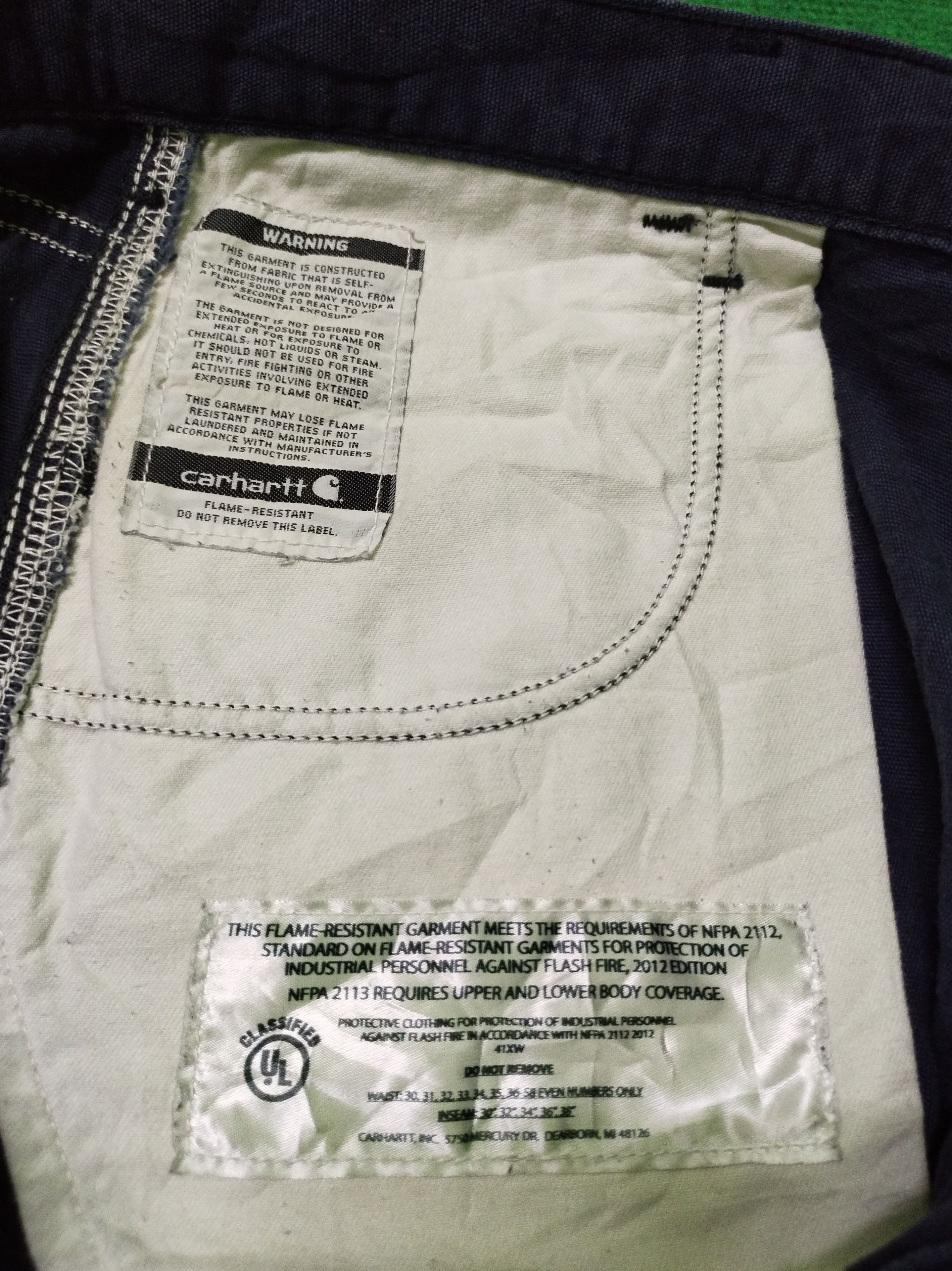 Carhartt × Vintage Vintage CARHARTT FLAME RESISTANT Denim Pant Size US 44 / EU 60 - 16 Thumbnail
