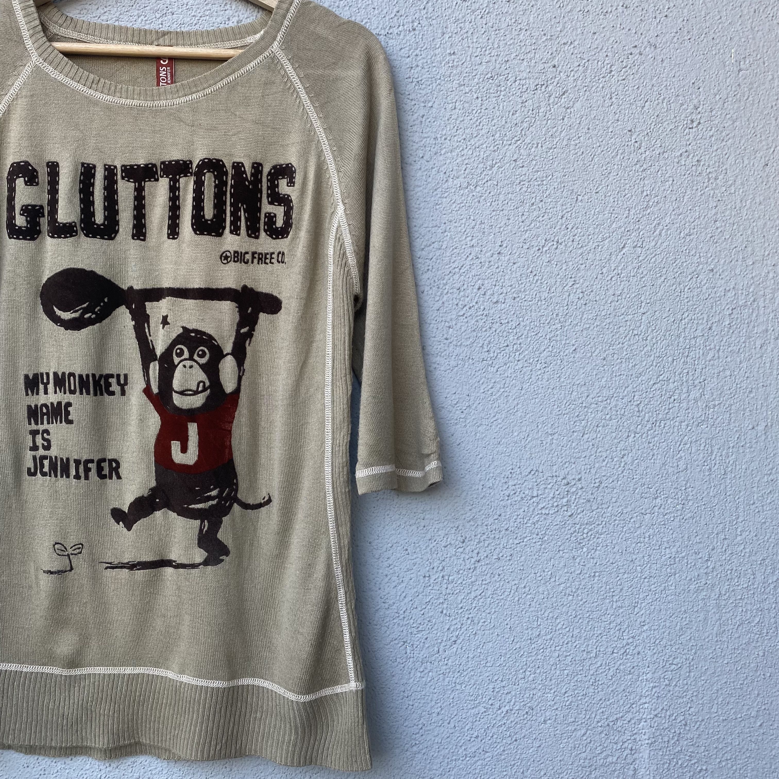 Cartoon Network × Designer × Japanese Brand Vintage Gluttons Knitwear Monkey Motive Size US S / EU 44-46 / 1 - 5 Thumbnail