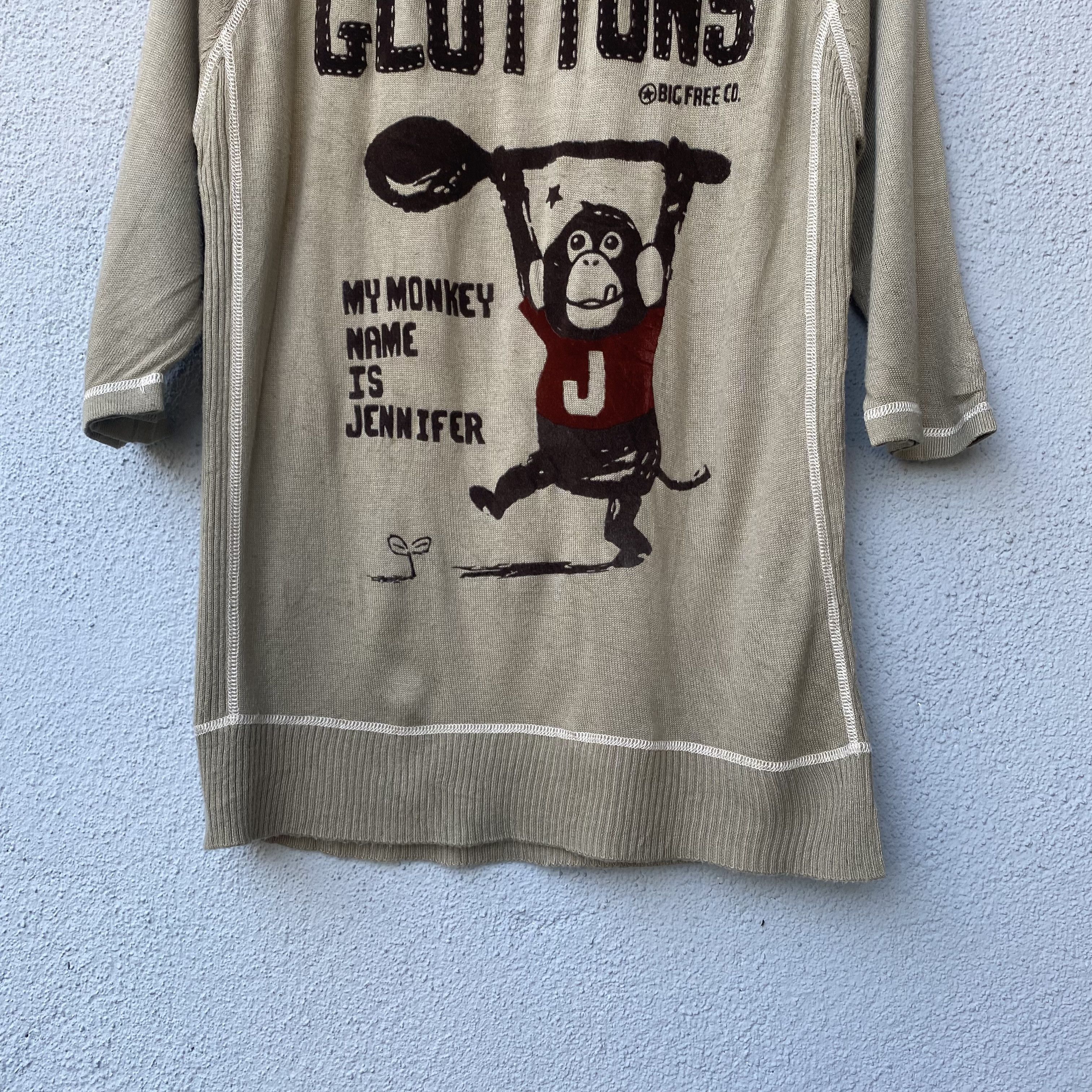 Cartoon Network × Designer × Japanese Brand Vintage Gluttons Knitwear Monkey Motive Size US S / EU 44-46 / 1 - 3 Thumbnail