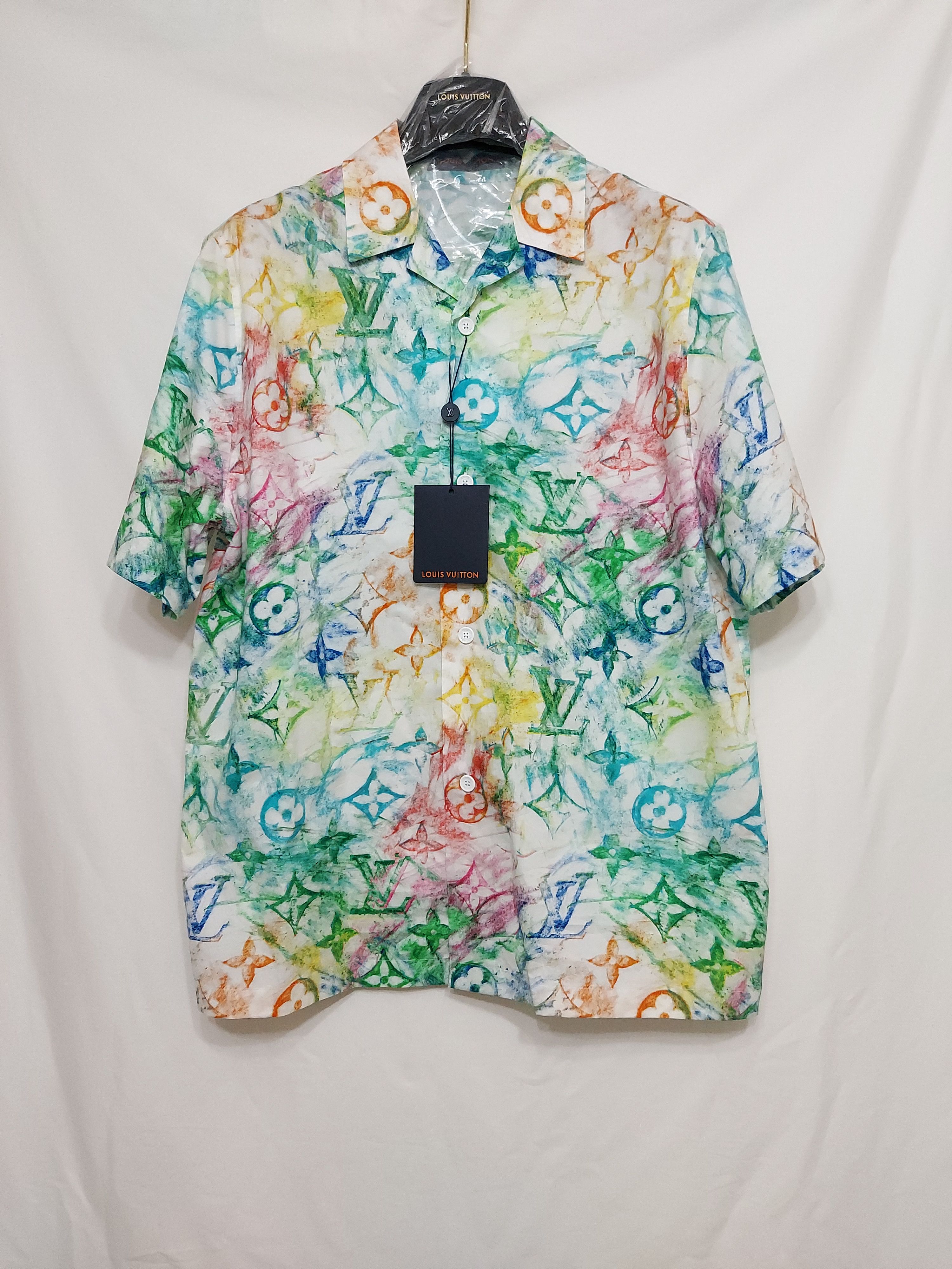 Louis Vuitton SS21 Watercolor Hawaiian Camp Oversized Shirt, rebel_x_archive