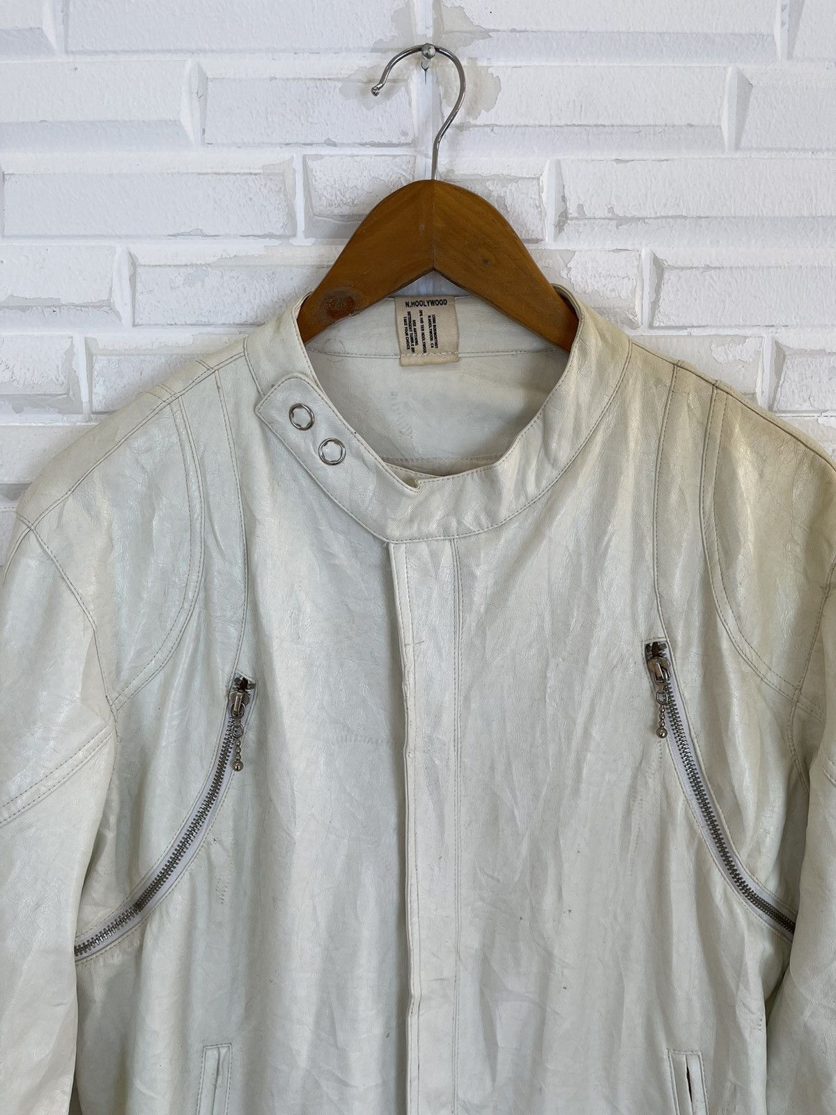 N.Hoolywood 🚀STUNNING BIKER JACKET LEATHER N.HOOLYWOOD 91606 STYLE SIZE Size US M / EU 48-50 / 2 - 3 Thumbnail