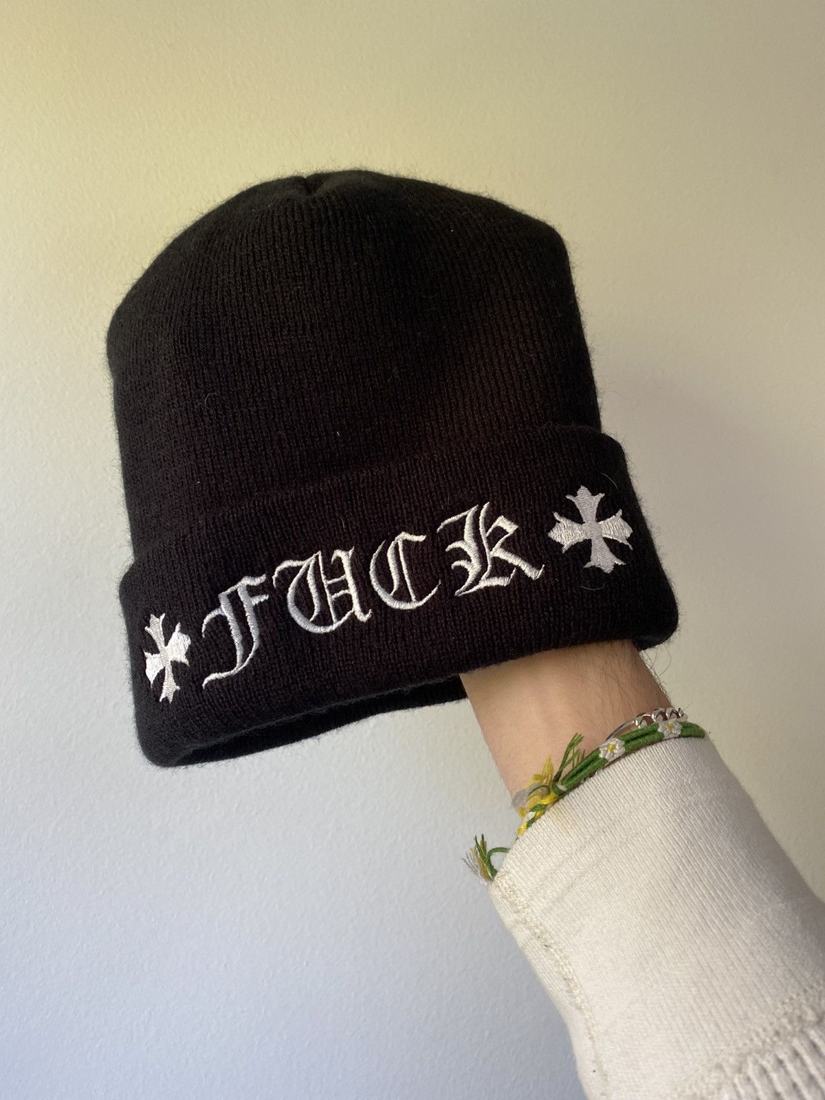 Chrome Hearts Fuck Beanie | Grailed