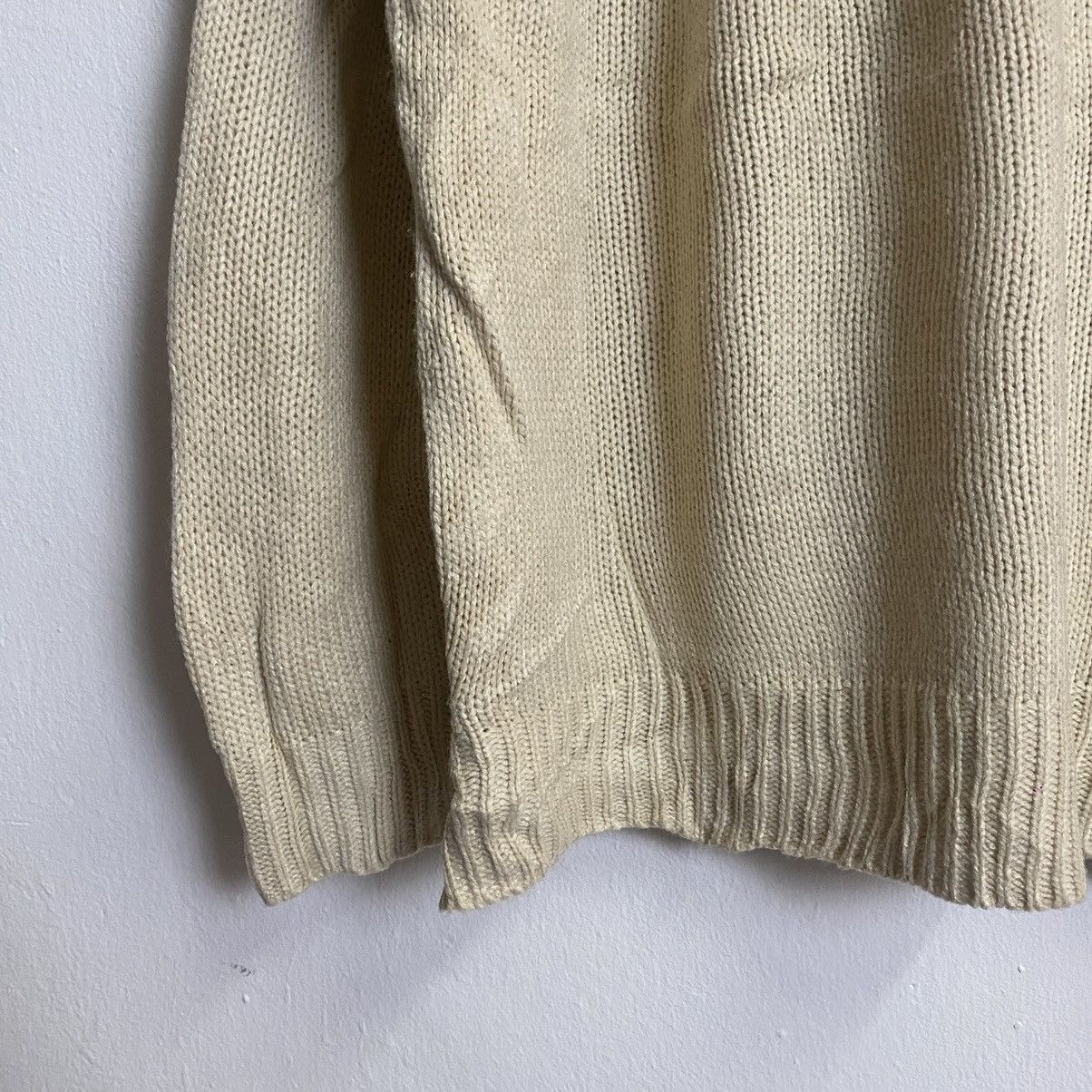 Aran Isles Knitwear × Japanese Brand Vintage Flash Blue Drawstring Honeycomb Knitwear Jumper Size US L / EU 52-54 / 3 - 2 Thumbnail