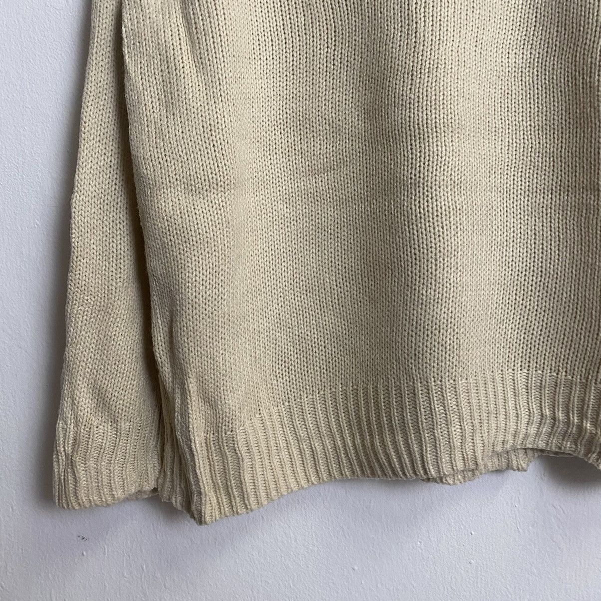 Aran Isles Knitwear × Japanese Brand Vintage Flash Blue Drawstring Honeycomb Knitwear Jumper Size US L / EU 52-54 / 3 - 9 Thumbnail