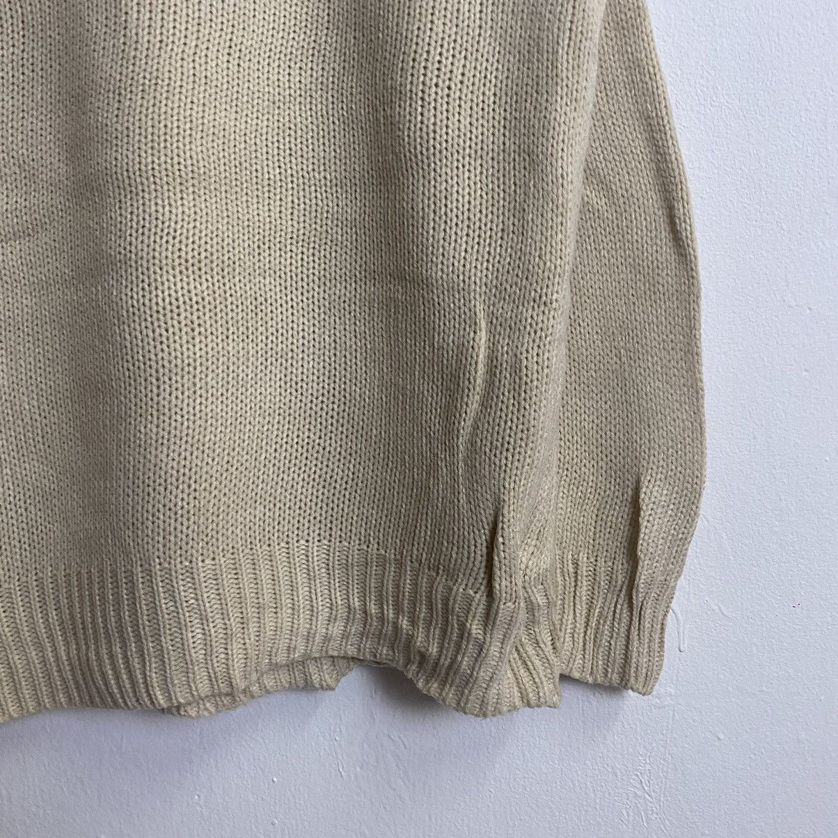 Aran Isles Knitwear × Japanese Brand Vintage Flash Blue Drawstring Honeycomb Knitwear Jumper Size US L / EU 52-54 / 3 - 10 Thumbnail