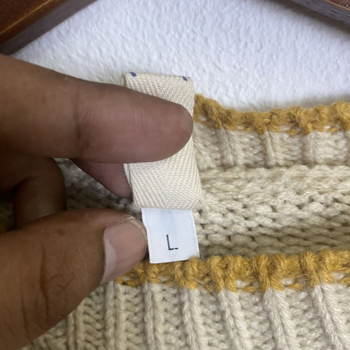 Aran Isles Knitwear × Japanese Brand Vintage Flash Blue Drawstring Honeycomb Knitwear Jumper Size US L / EU 52-54 / 3 - 6 Thumbnail