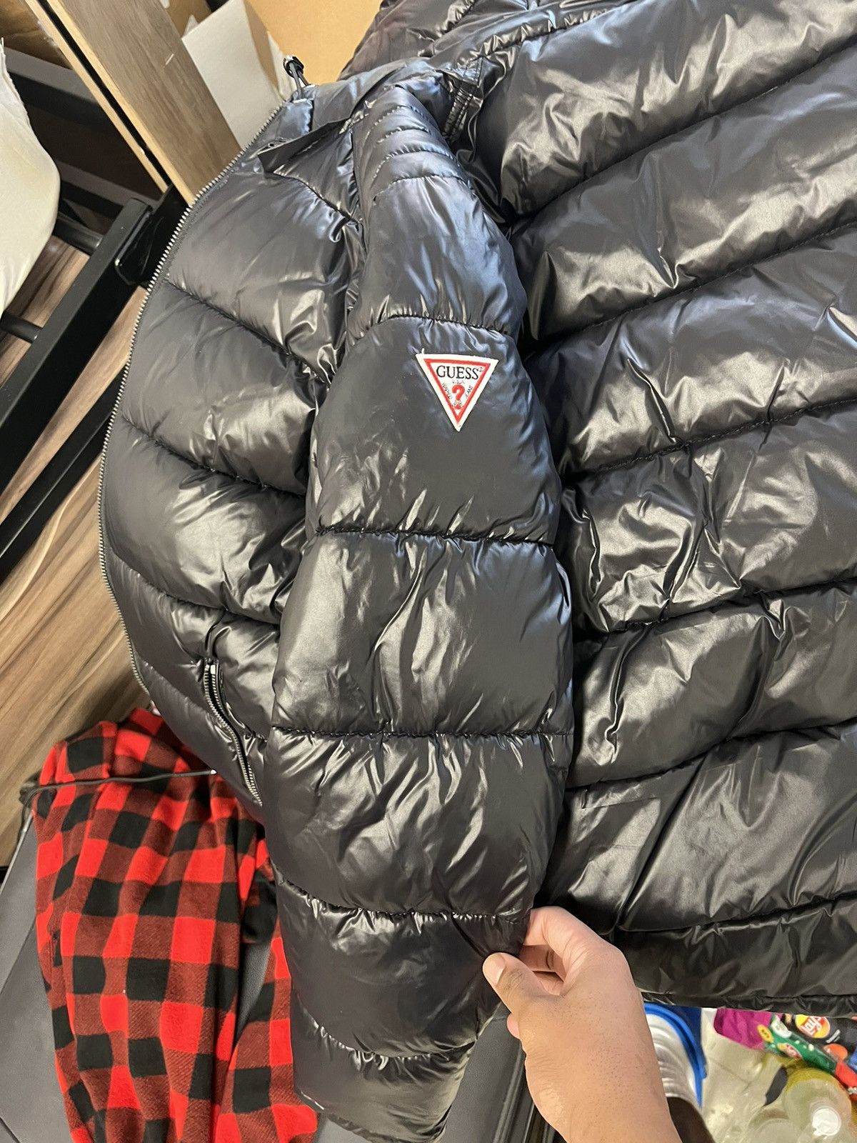 Guess GUESS Black Hooded Puffer Coat Size US S / EU 44-46 / 1 - 4 Thumbnail