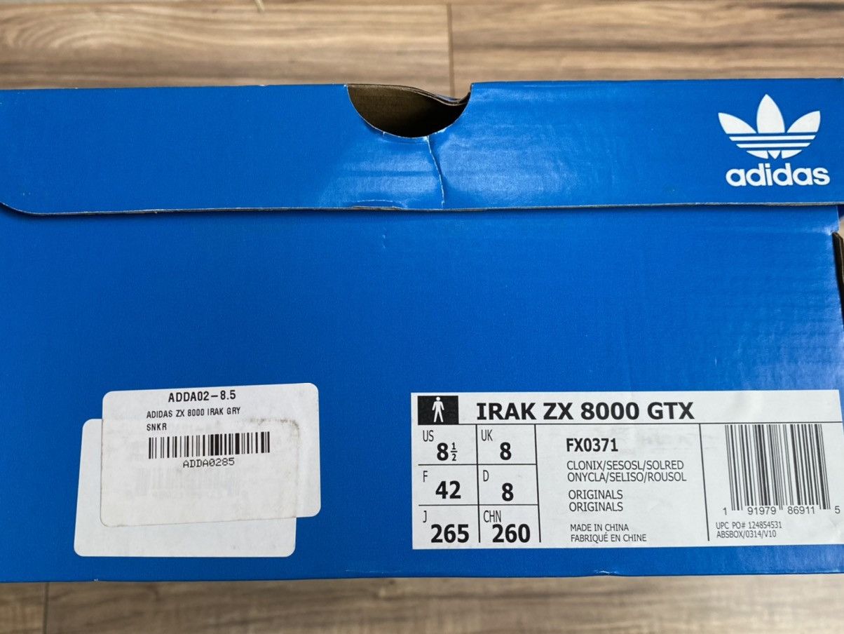 Adidas Irak ZX 8000 GTX sneakers dead stock DS