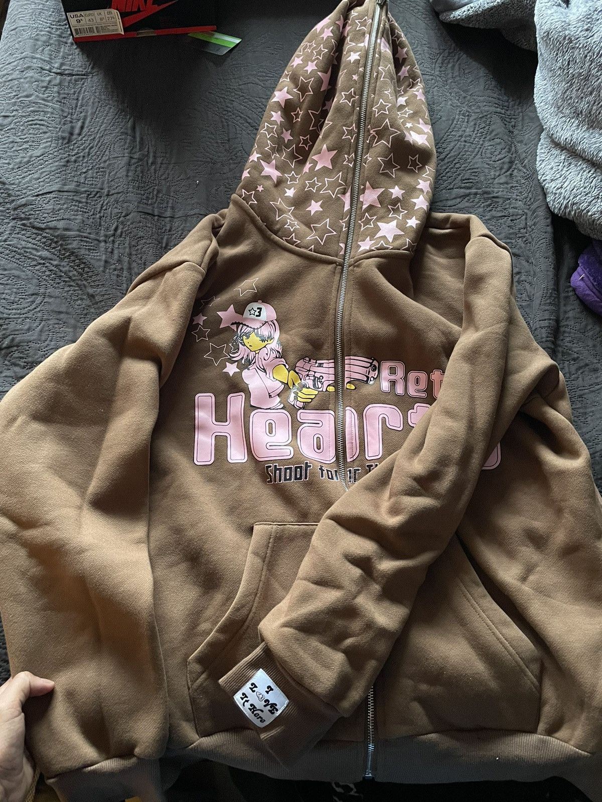 Retro hearts full zip up shoot for the stars