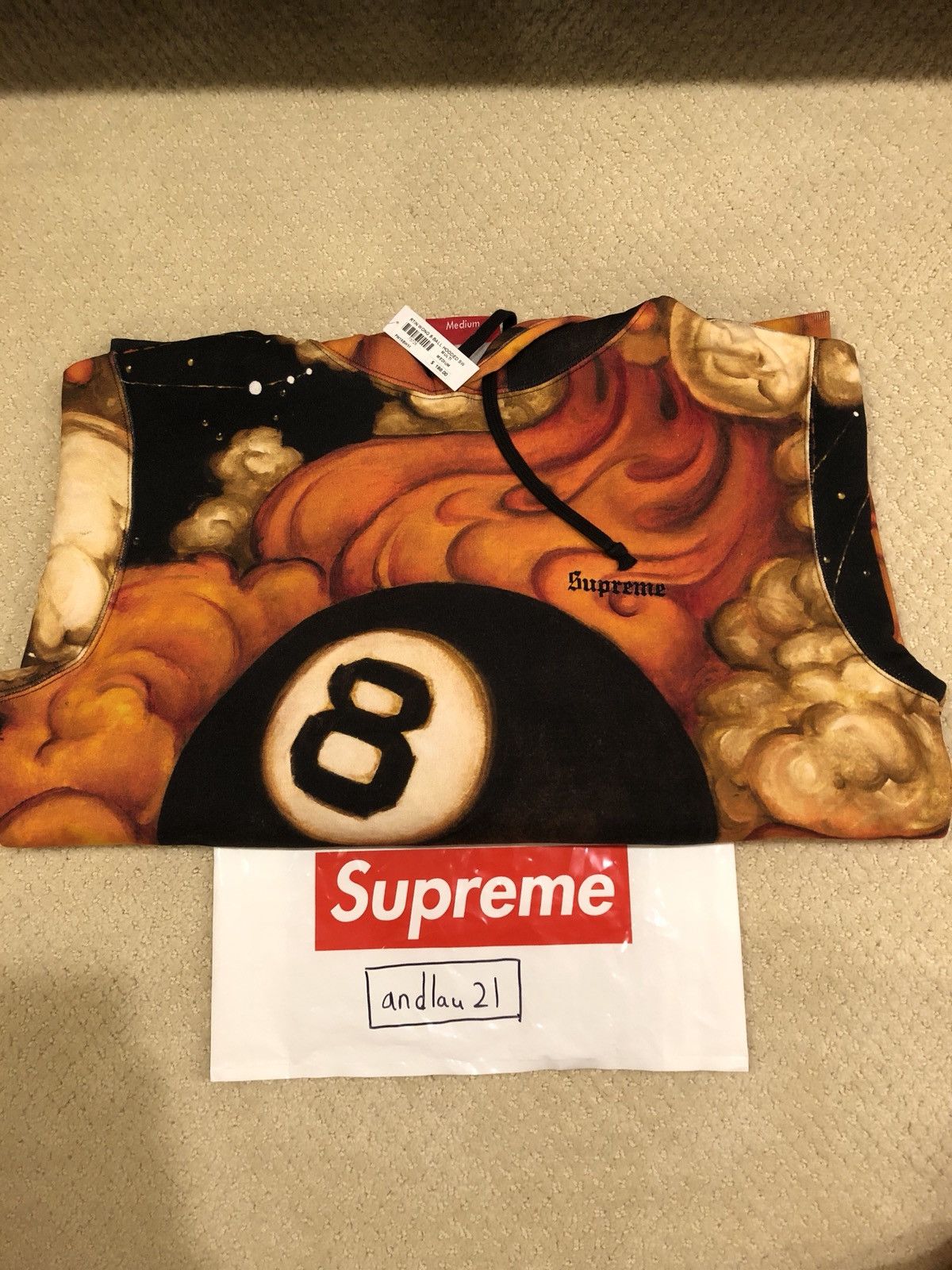 Supreme Supreme Martin Wong 8 Ball Hoodie Medium (M) IN-HAND | Grailed