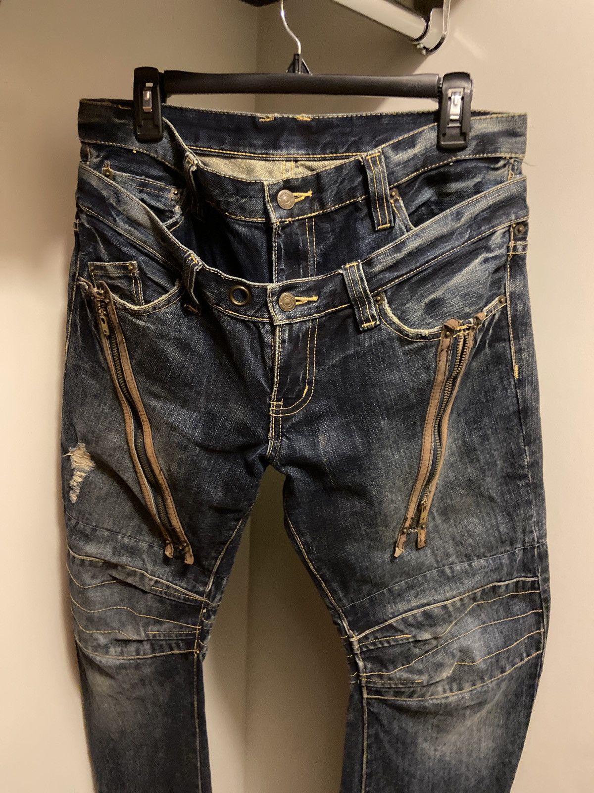 PPFM PPFM Double Waisted Articulated J Cut Jeans | Grailed