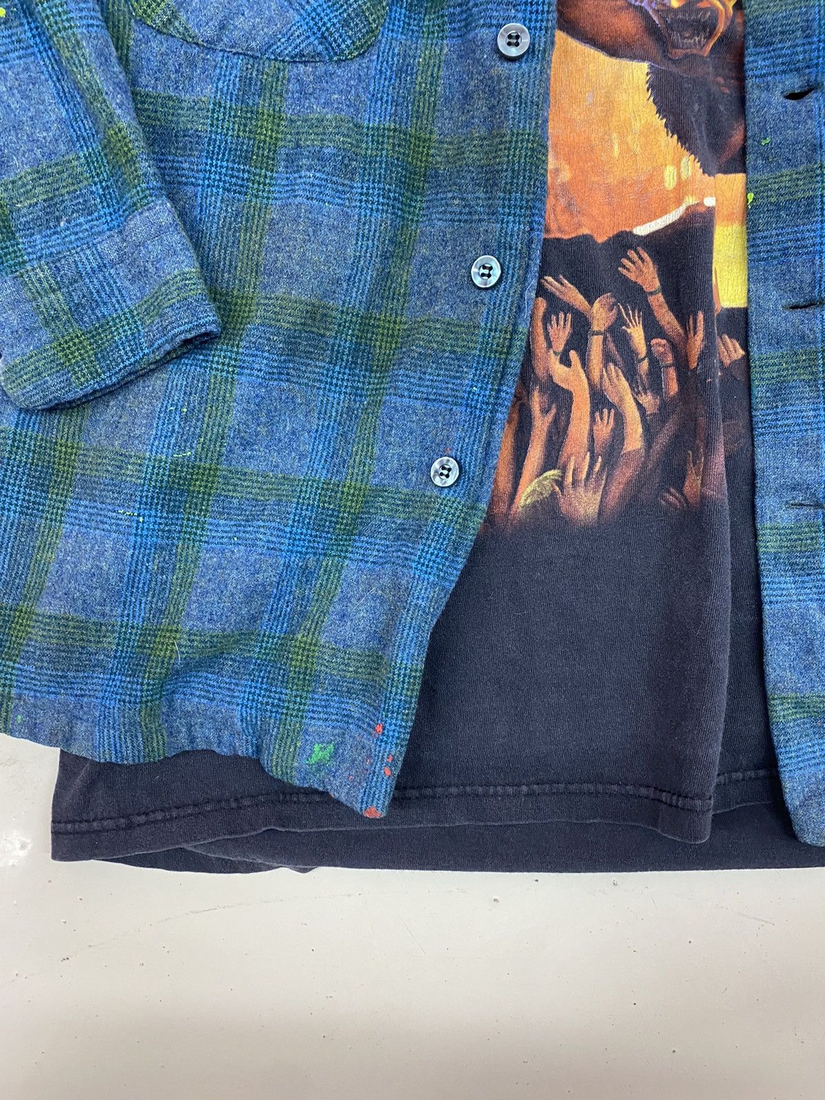 Flannel × Pendleton × Vintage Vintage Travis Scott Style Pendleton Green Flannel Size US S / EU 44-46 / 1 - 2 Thumbnail