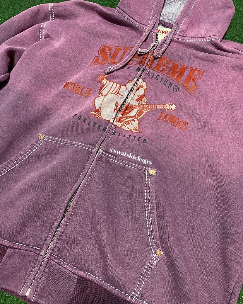 Supreme True Religion Zip Up Hooded Sweatshirt Purple Men's - FW21 - US