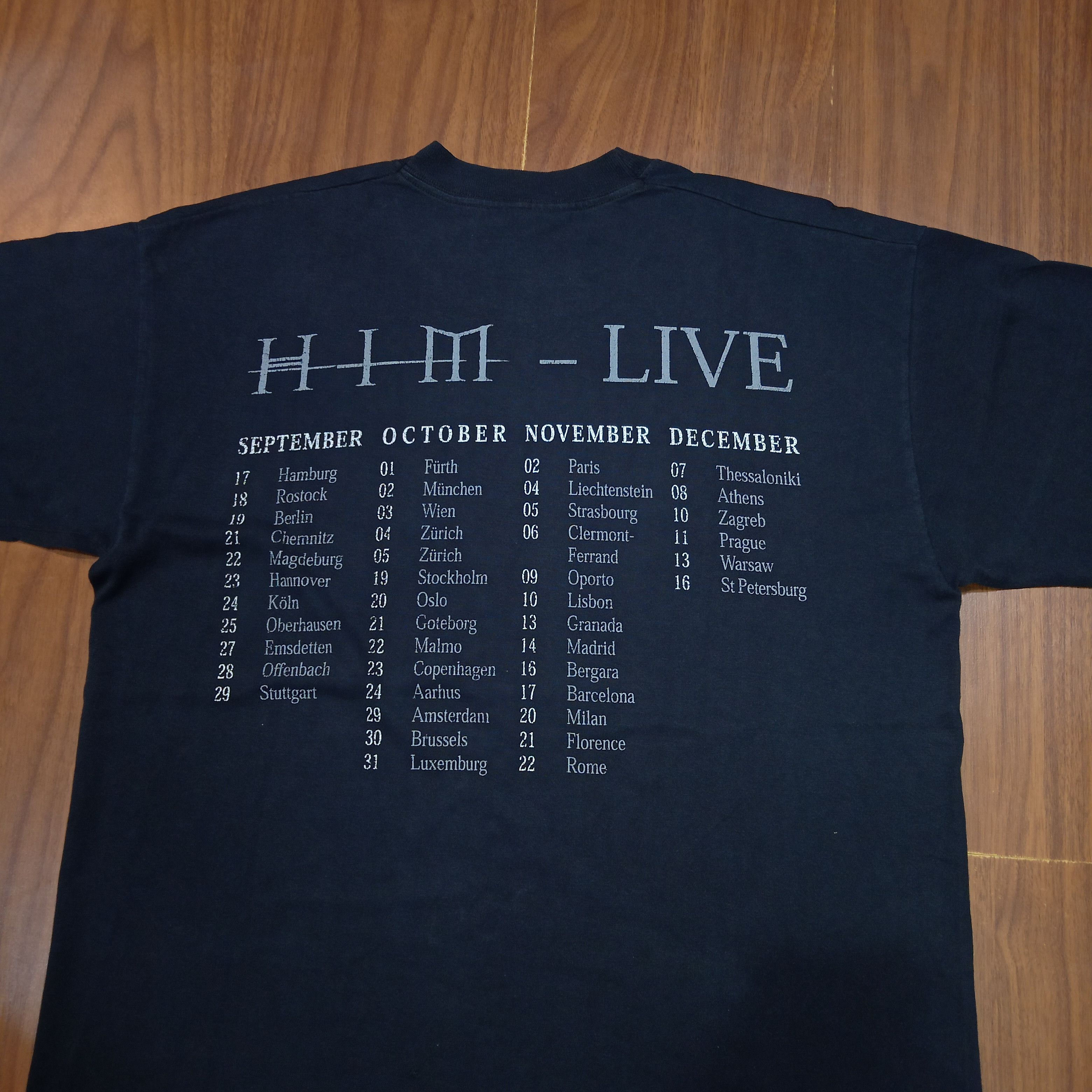 Band Tees HIM Tour 2001 T Shirt Size US M / EU 48-50 / 2 - 3 Thumbnail