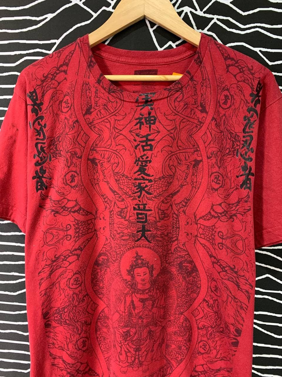 I.N.C Vtg INC Chinese Graphic Allover Print Tee Size US L / EU 52-54 / 3 - 3 Thumbnail