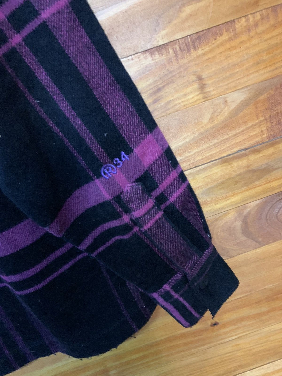 Japanese Brand RealB Voice Surf Style Purple Checkered Wool Jacket Size US M / EU 48-50 / 2 - 11 Thumbnail