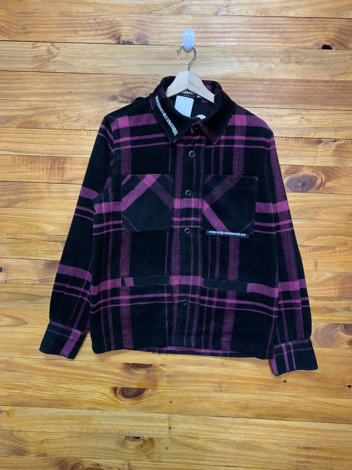 Japanese Brand RealB Voice Surf Style Purple Checkered Wool Jacket Size US M / EU 48-50 / 2 - 2 Thumbnail