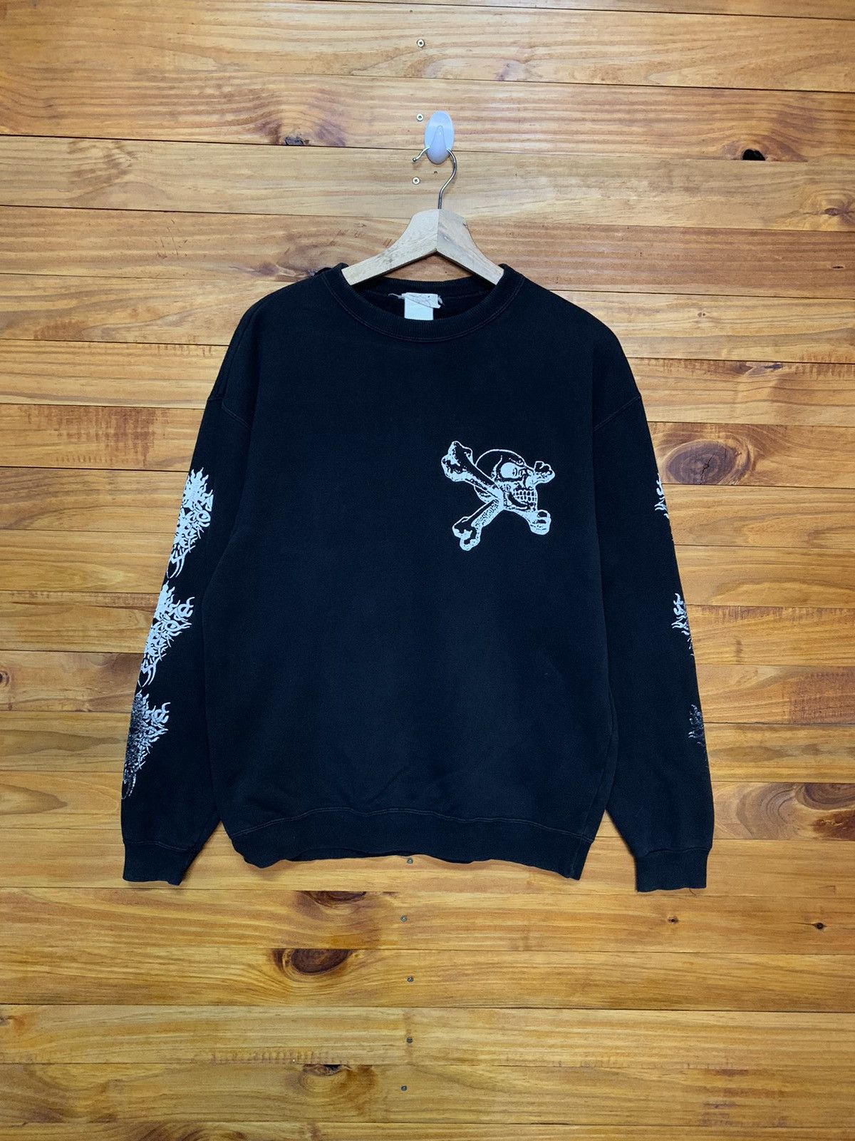 Vintage Vintage Skull Head Skateboard Sweatshirts Size US M / EU 48-50 / 2 - 2 Thumbnail