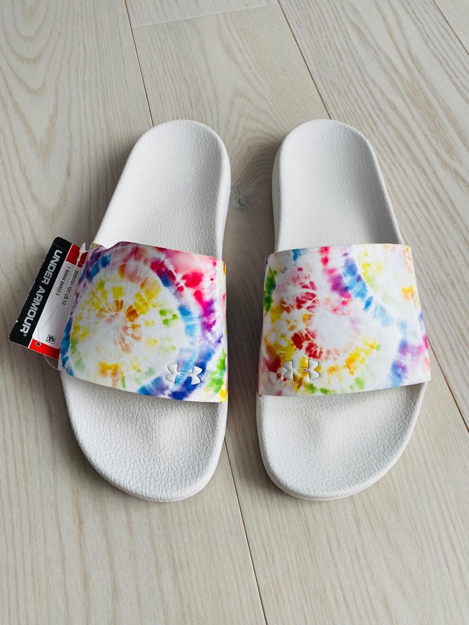 Under Armour Unisex UA Core Remix Pride Slides Tie Dye