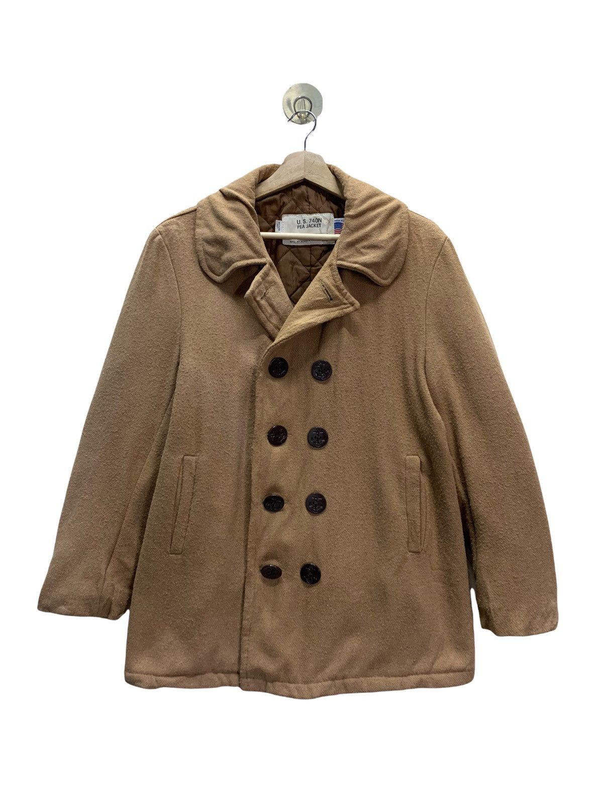 Brown Schott Wool Peacoat Rare Vintage Schott 740N Peacoat Wool Jacket