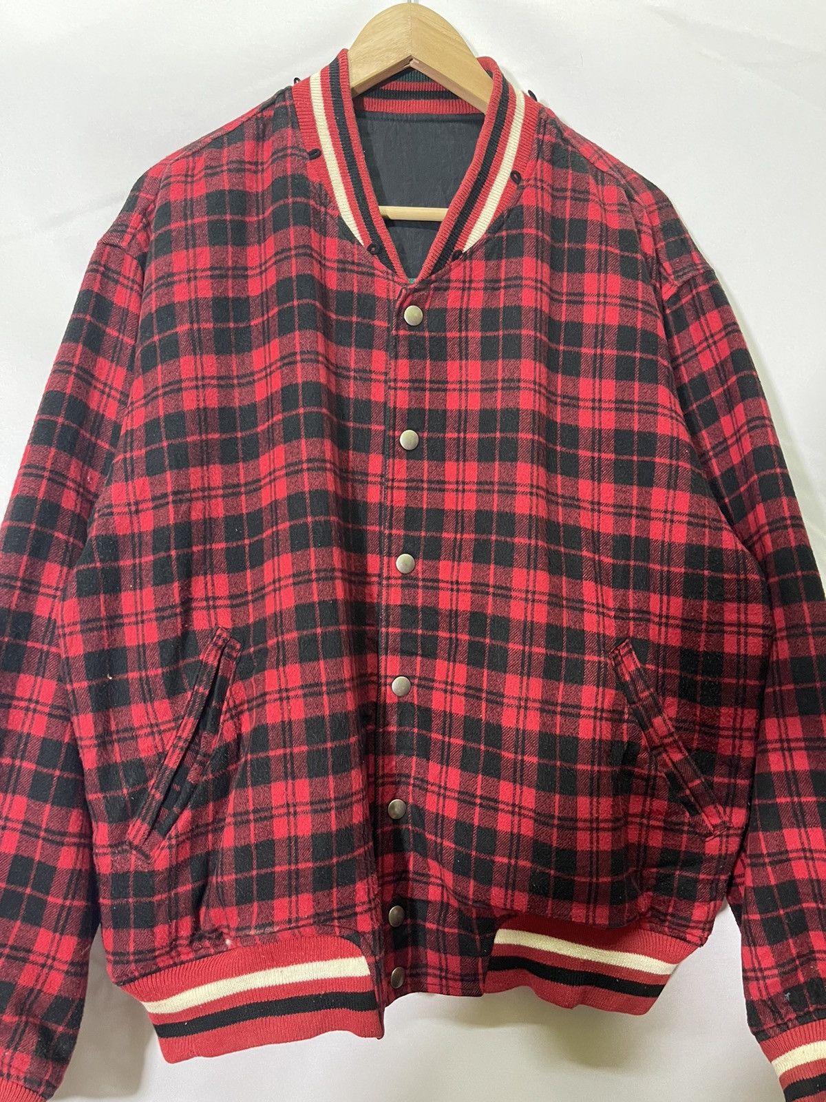Vintage VINTAGE ATELIER SAB REVERSIBLE VARSITY JACKET Size US L / EU 52-54 / 3 - 6 Thumbnail